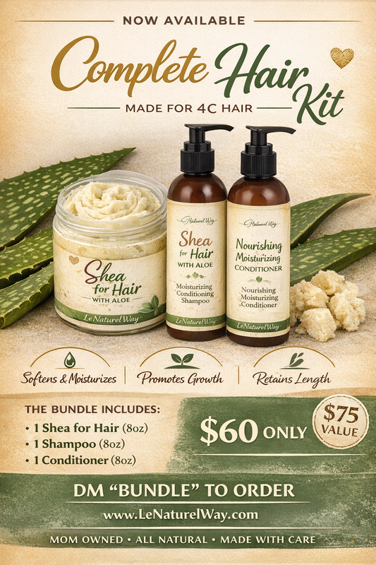 Complete Hair Kit for 4C Hair & All Hair Types| Moisture + Growth System
